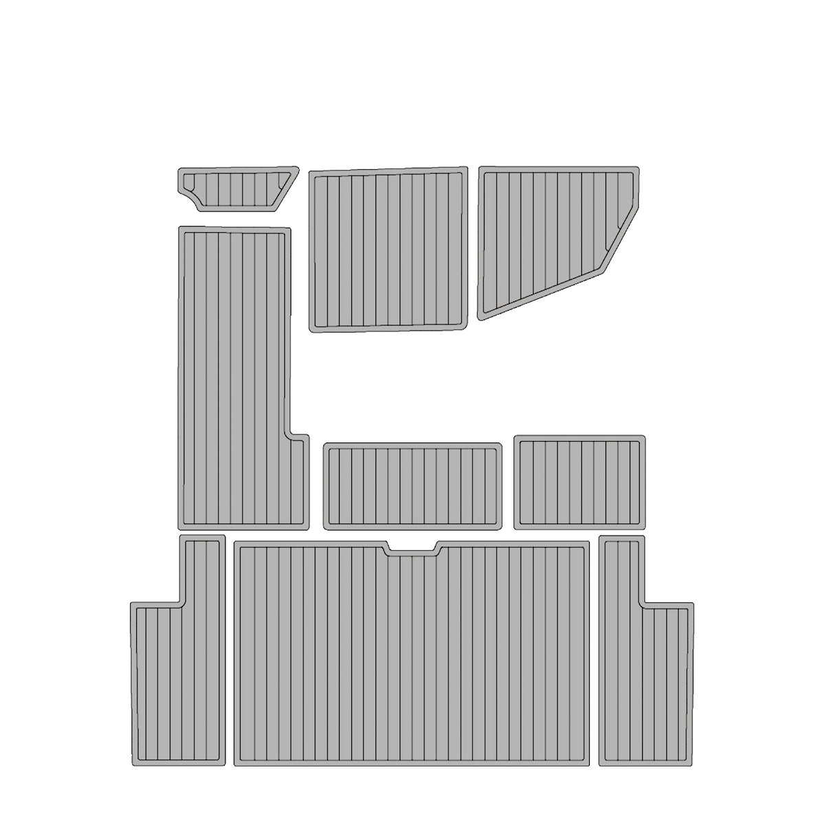 1988 Sea Ray 268 Sundancer Eva Foam Boat Flooring Faux Teak Boat Deck Foam Boat Decking Marine Mat Cockpit Swim Platform Pads  Hzchione Light Gray Black  