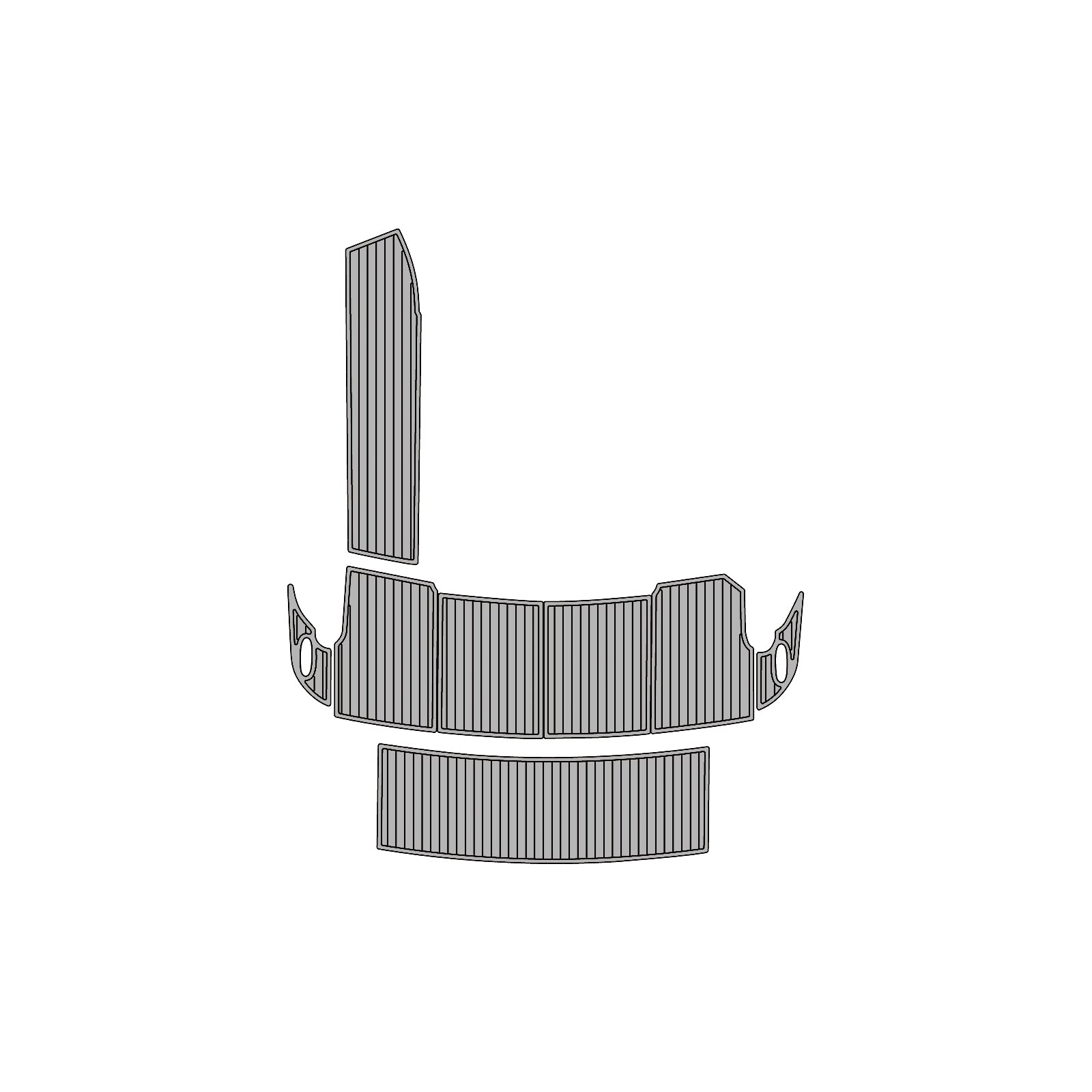 2020 Formula 350 CBR Swim Platform Cockpit Pad Teak EVA Foam Boat Decking Hzchione Light Gray Black