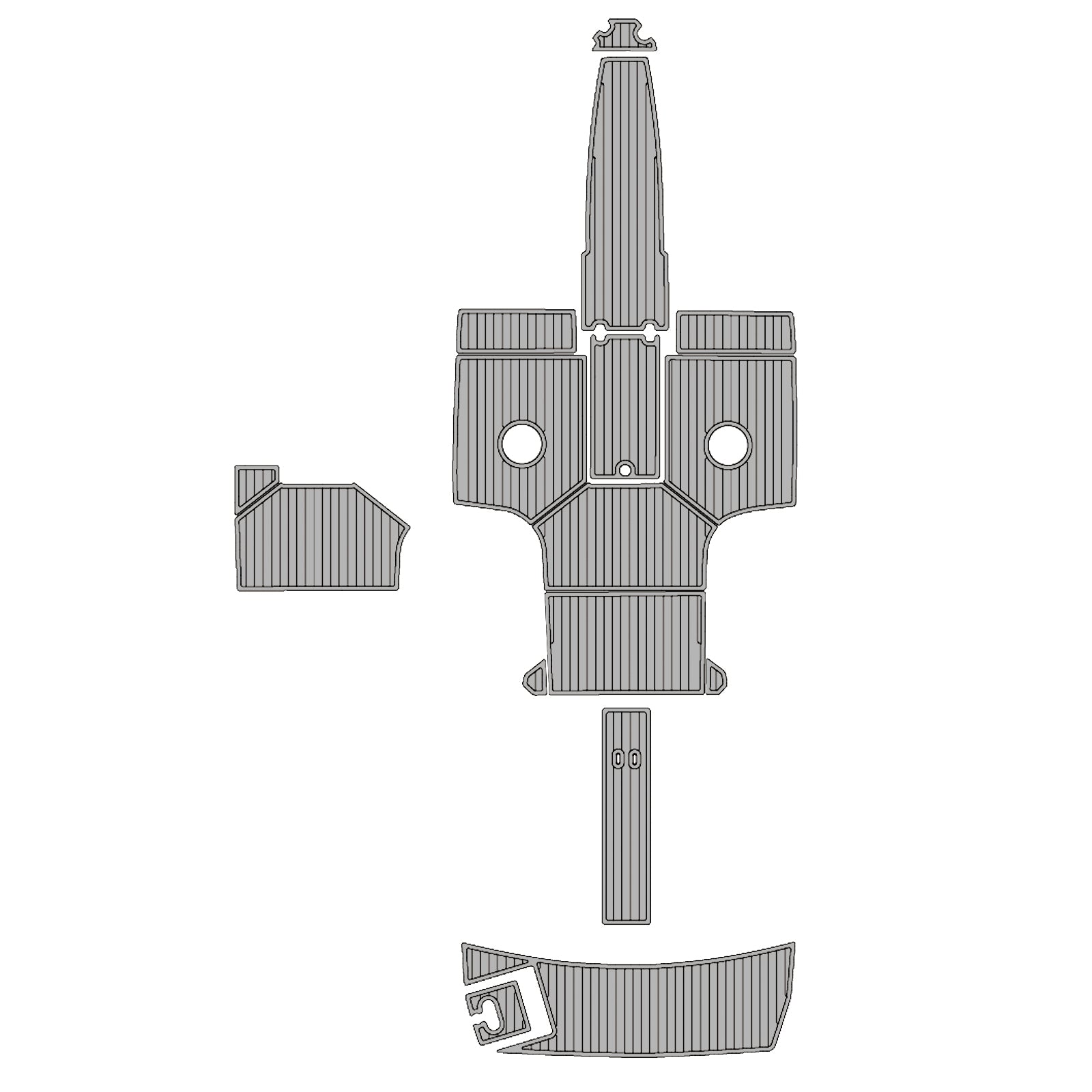 2016-2017 Regal 2300 RX Eva Foam Boat Flooring Boat Decking Hzchione Medium Black