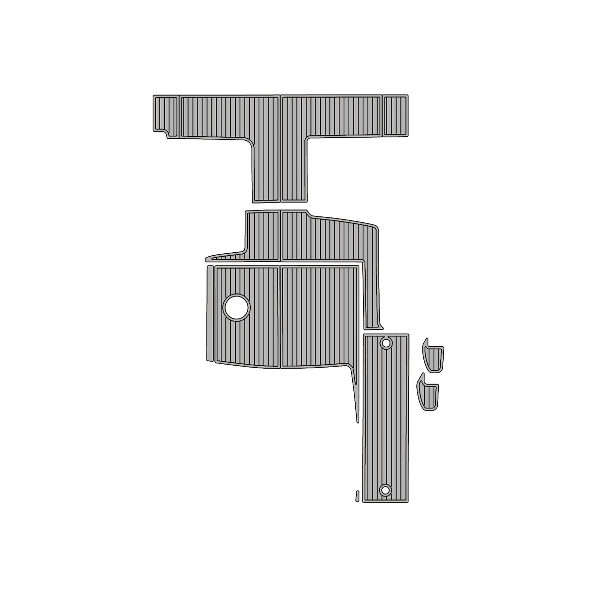 2010 Sea Ray Sundancer 450 Eva Foam Boat Flooring Faux Teak Boat Deck Foam Boat Decking Marine Mat Cockpit Swim Platform Pads  Hzchione Light Gray Black  