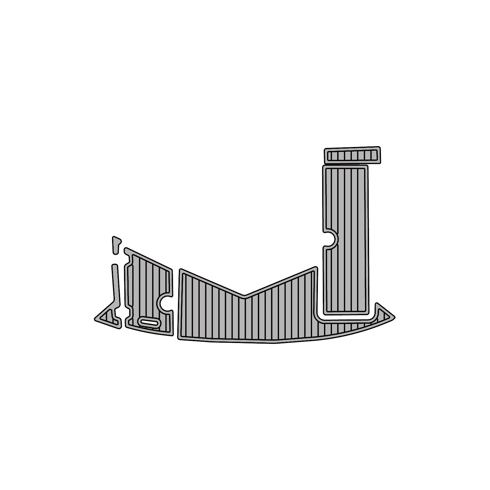 2006 Regal 2200 WT Eva Foam Boat Flooring Boat Decking Hzchione Medium Black