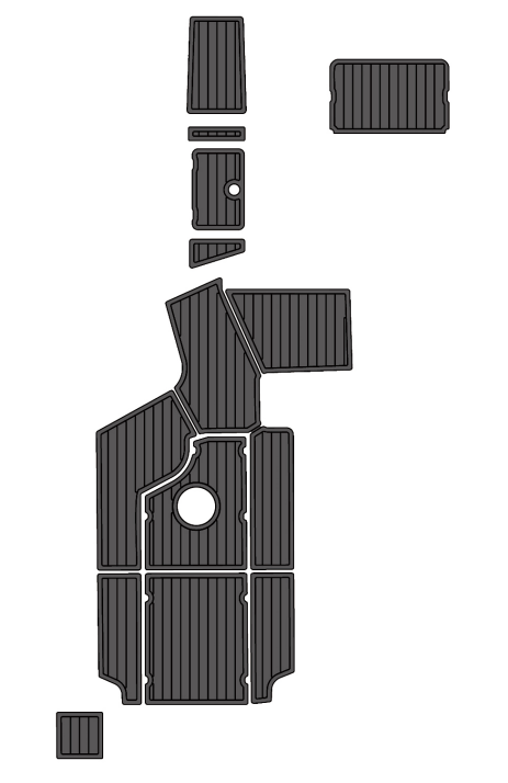 2015 Centurion SV233 Traction Mats Eva Foam Boat Flooring Marine Decking Hzchione Dark Grey Black