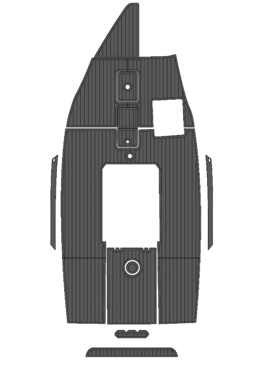 1992 Nautique SKI Traction Mats Eva Foam Boat Flooring Marine Decking Hzchione Dark Grey Black