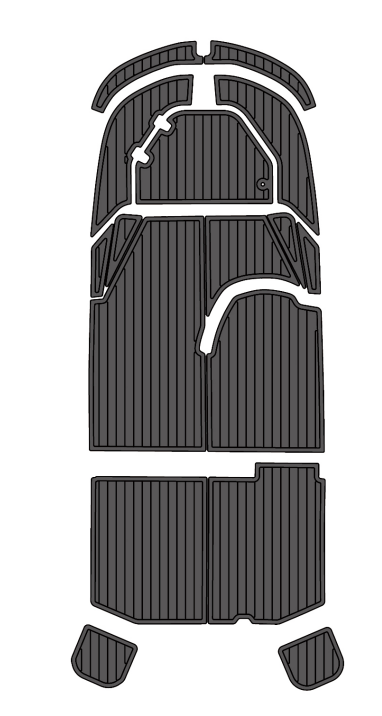 2022 Boston Whaler 130 SS Traction Mats Eva Foam Boat Flooring Marine Decking Hzchione Dark Grey Black