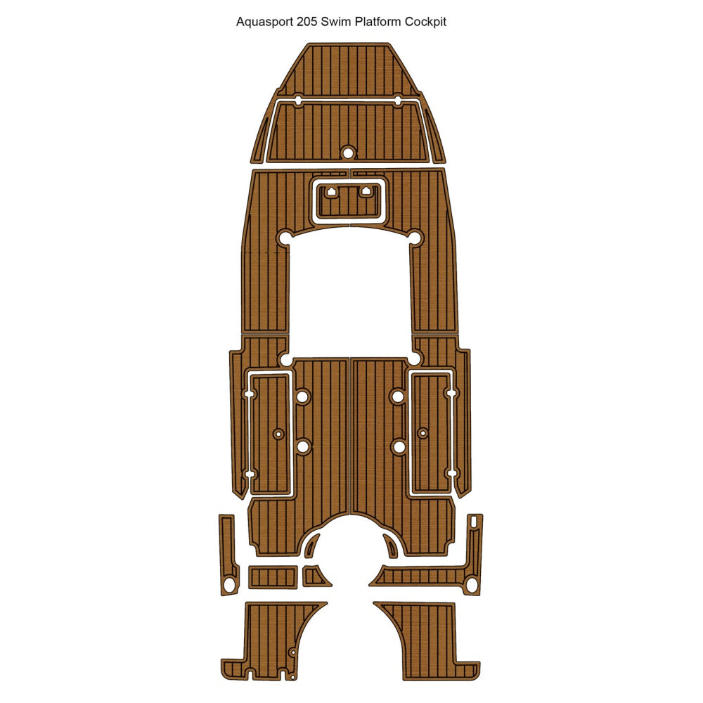 Aquasport 205 Swim Platform Cockpit Traction Mats Eva Foam Boat Flooring Marine Decking