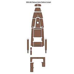 BWA 650 Platinum Swim Platform Cockpit Traction Mats Eva Foam Boat Flooring Marine Decking