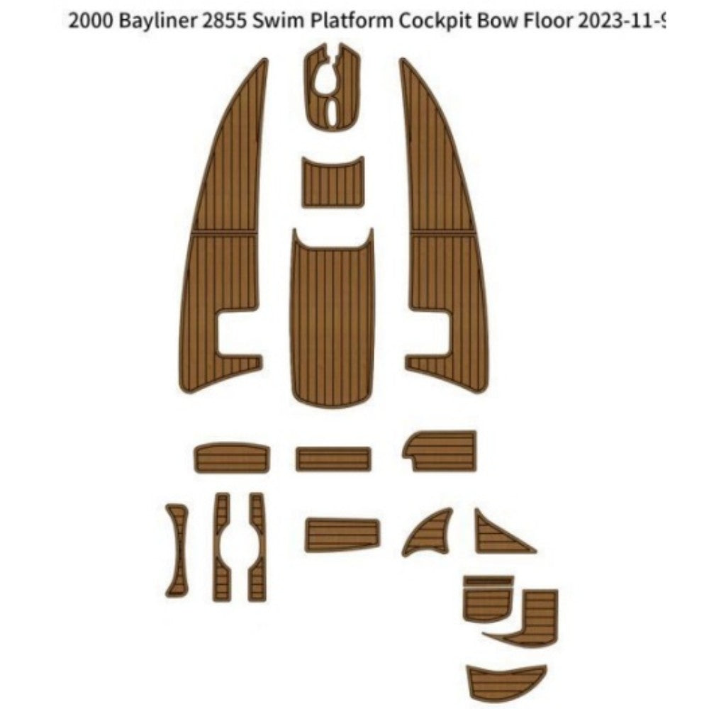 2000 Bayliner 2855 Upper Deck and Bow Pads Traction Mats Eva Foam Boat Flooring Marine Decking