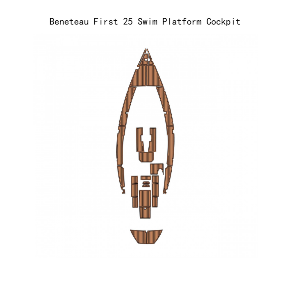 Beneteau First 25 Swim Platform Cockpit Pad Traction Mats Eva Foam Boat Flooring Marine Decking