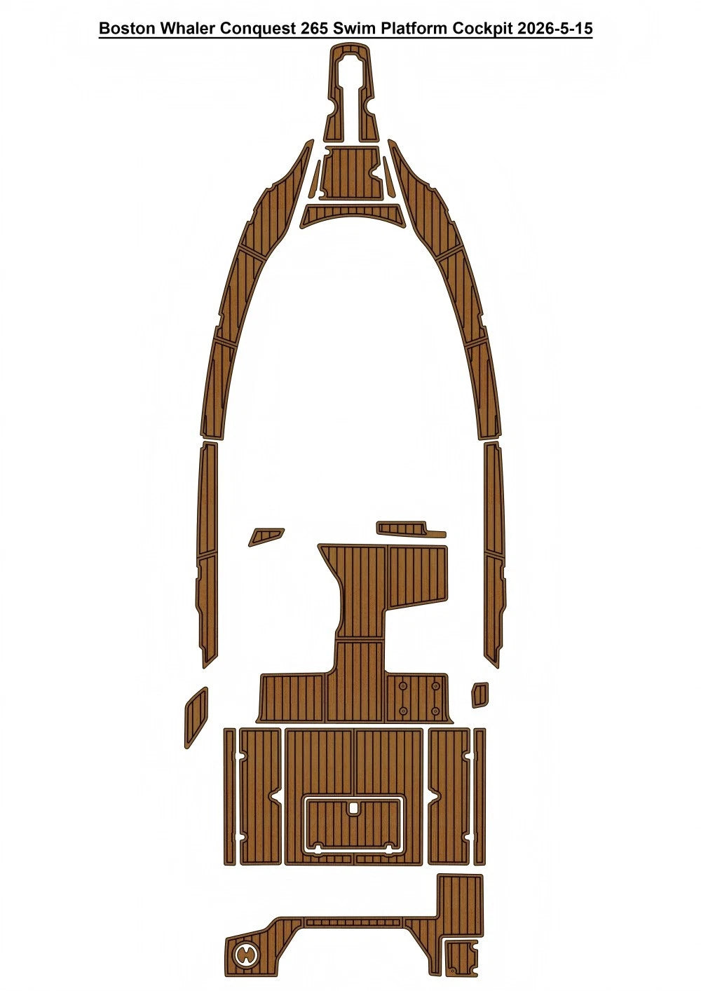 Boston Whaler Conquest 265 Cockpit Pad Traction Mats Eva Foam Boat Flooring Marine Decking Hzchione