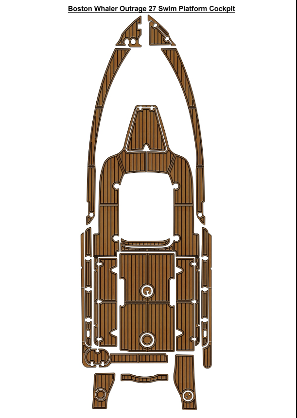 Boston Whaler Outrage 27 Swim Platform Cockpit Traction Mats Eva Foam Boat Flooring Marine Decking