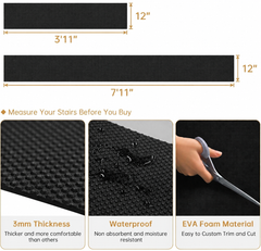 Outdoor EVA Foam Door Mat, Non-Slip Self-Adhesive Waterproof Entry Mat, Custom-Fit for Doorways, Stairs & Backyard Hzchione