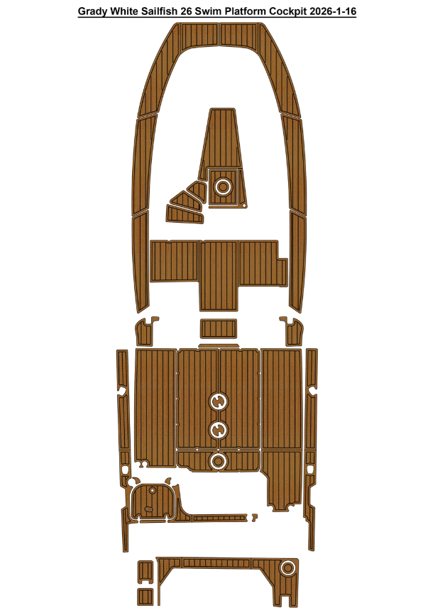 Grady White Sailfish 26 Swim Platform Cockpit Traction Mats Eva Foam Boat Flooring Marine Decking Hzchione