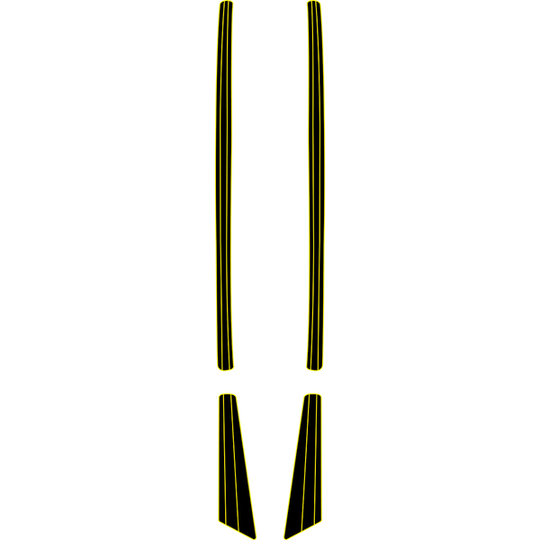 2019-2025 Yamaha FX, HO, SVHO, LTD PWC Gunnel Traction Pads Hzchione