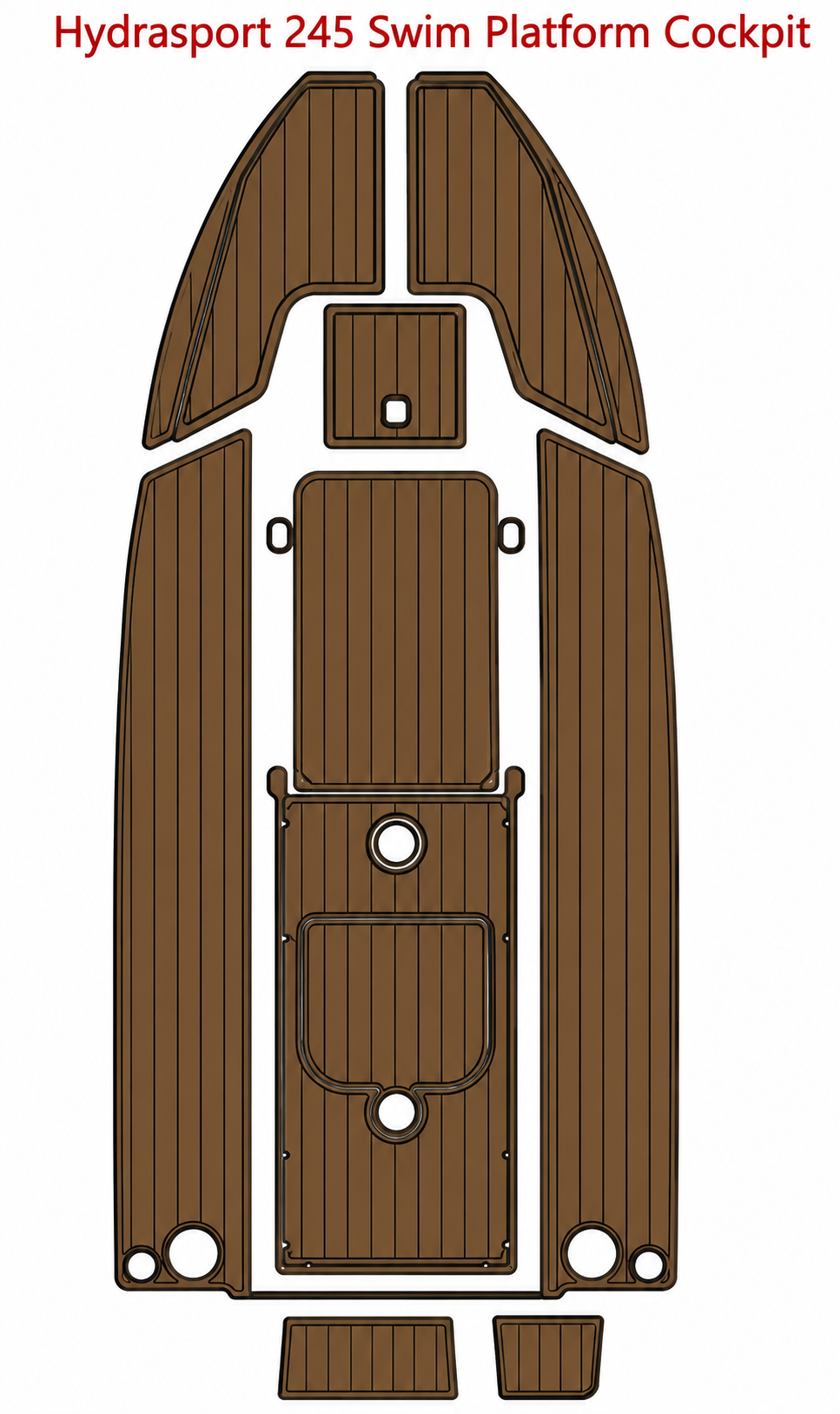 Hydrasport 245 Swim Platform Cockpit Traction Mats Eva Foam Boat Flooring Marine Decking