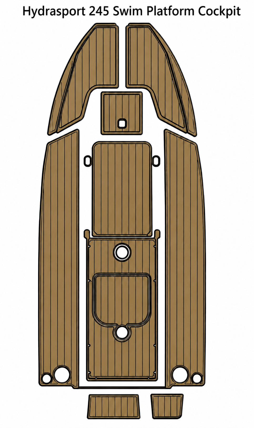 Mako 25 A Swim Platform Cockpit Traction Mats Eva Foam Boat Flooring Marine Decking