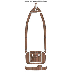 Rodman 800 Fly Swim Platform Cockpit Traction Mats Eva Foam Boat Flooring Marine Decking Hzchione