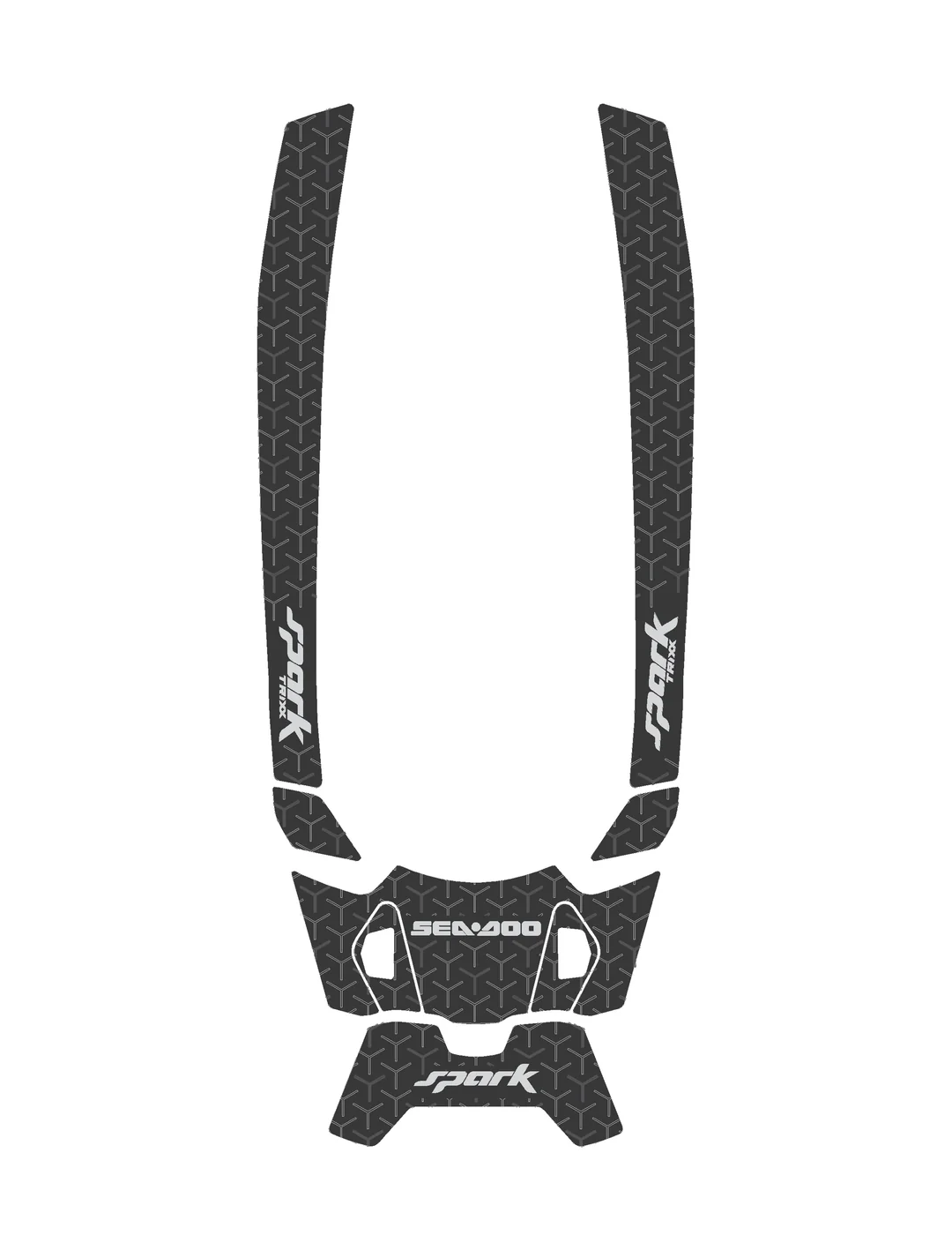 2024-2025 Sea Doo SPARK TRIXX 3 UP Customize Jet Ski Mats Non-Slip Motorboat Traction Mat Hzchione Dark Gray Light Gray