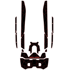 2025 Sea Doo Fish Pro Trophy Customize Jet Ski Mats Foam Boat Decking Kits Hzchione Black Red-Irregular Line