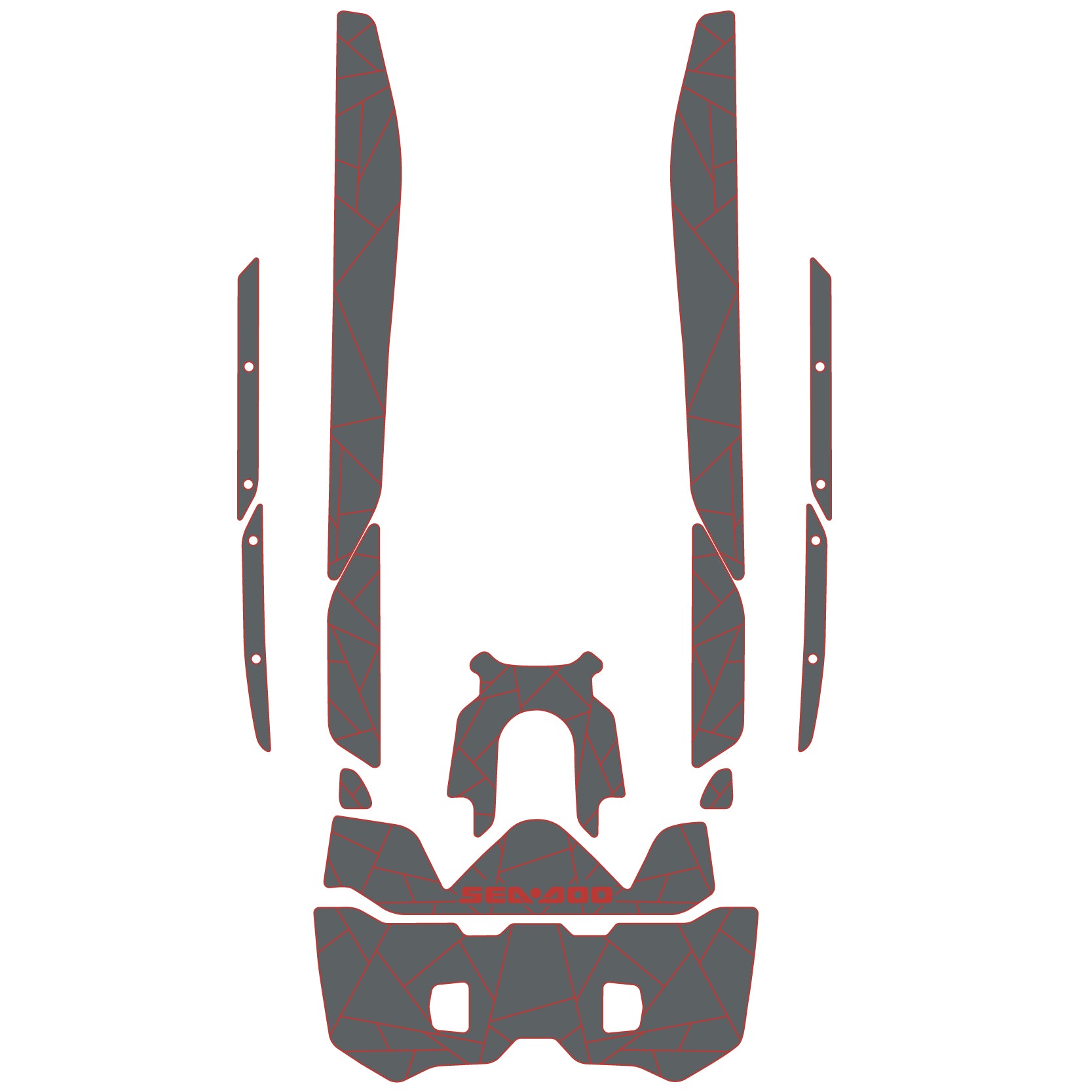 2025 Sea Doo Fish Pro Trophy Customize Jet Ski Mats Foam Boat Decking Kits Hzchione