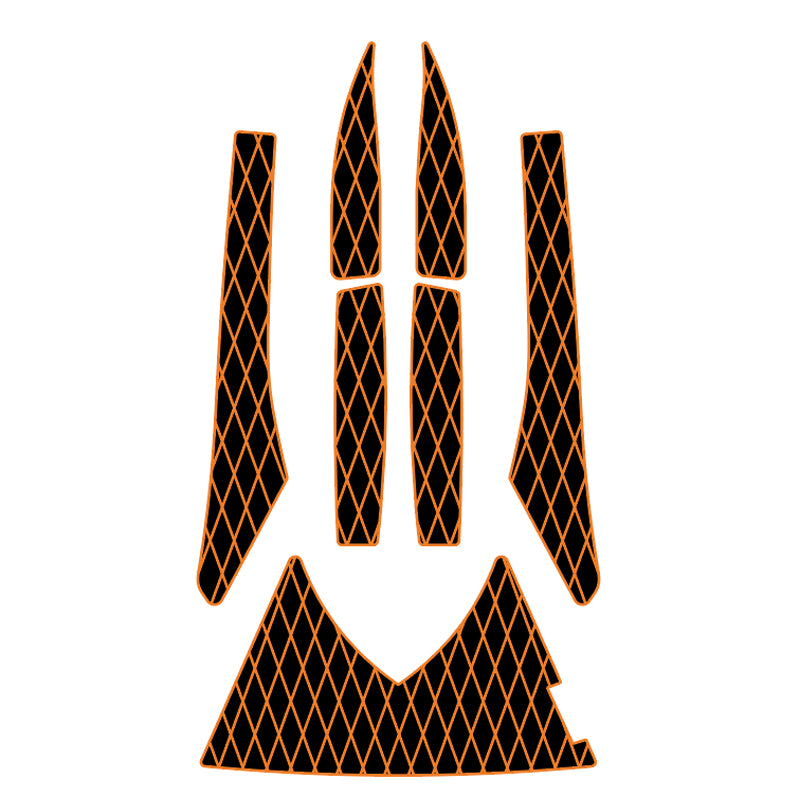 2002-2003 Sea Doo GTX DI Customize Jet Ski Mats Non-Slip Motorboat Traction Mat Hzchione Black Orange-Diamond