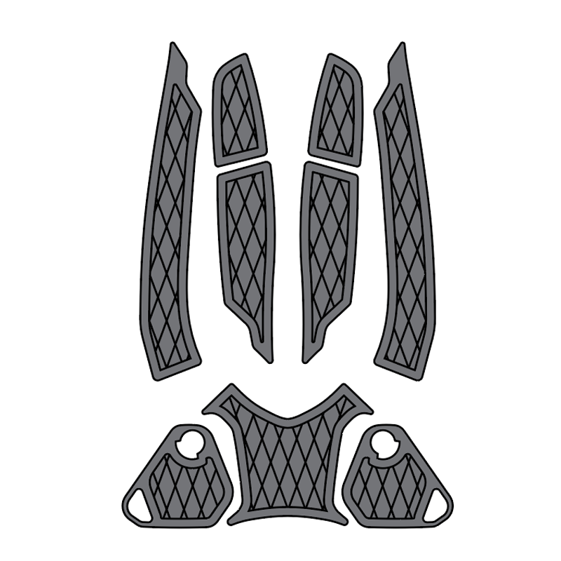 2010-2016 Sea Doo GTX 155 300 / GTS 215 / RXT 215 / RXT 260 / RXT 260 RS / RXT X RS 260 / WAKE PRO 215 Customize Jet Ski Traction Mat Hzchione Dark Gray Black-Diamond