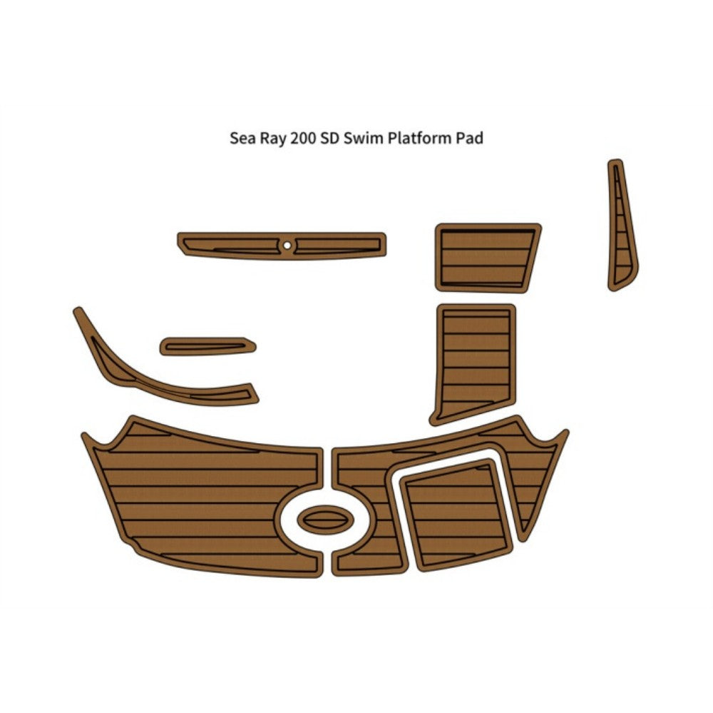 Sea Ray 200 SD Swim Platform Pad Traction Mats Eva Foam Boat Flooring Marine Decking Hzchione