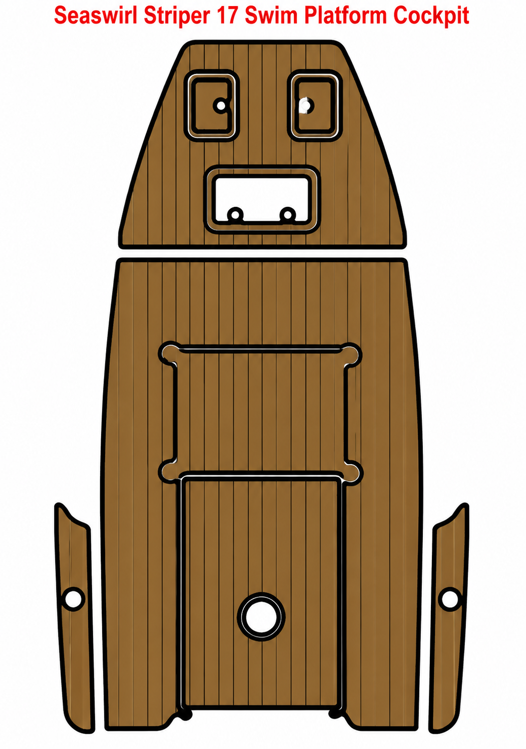 Seaswirl Striper 17 Swim Platform Cockpit Traction Mats Eva Foam Boat Flooring Marine Decking Hzchione