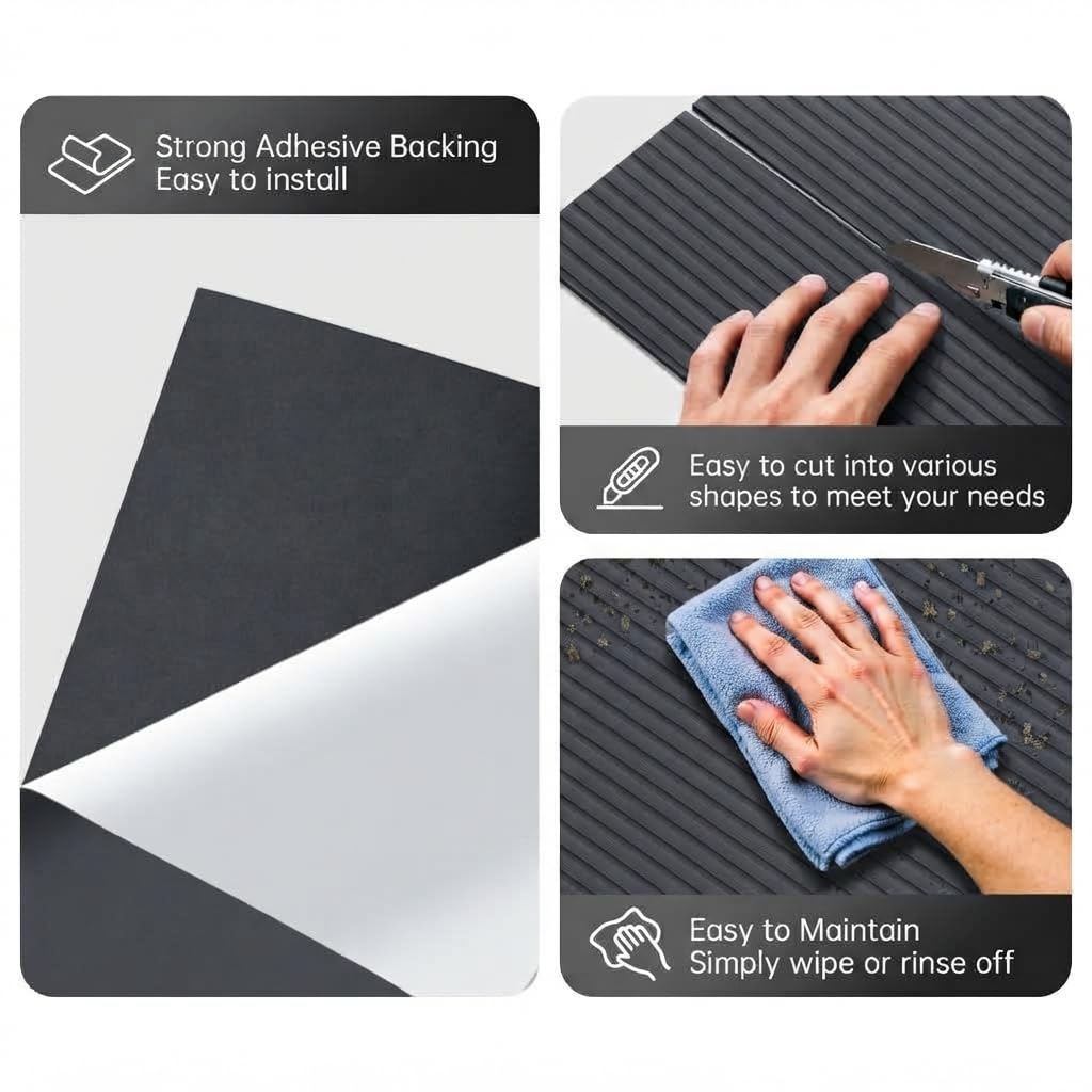 Outdoor EVA Foam Stair Treads, Waterproof Peel-and-Stick Step Pads Hzchione