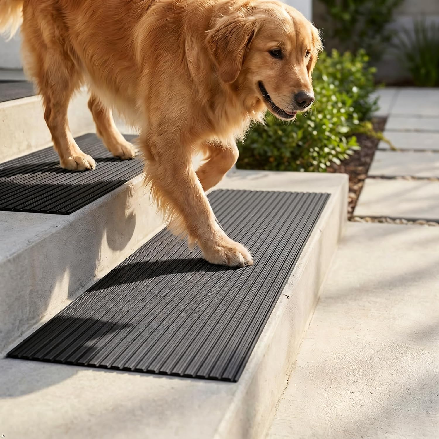 Outdoor EVA Foam Stair Treads, Waterproof Peel-and-Stick Step Pads Hzchione