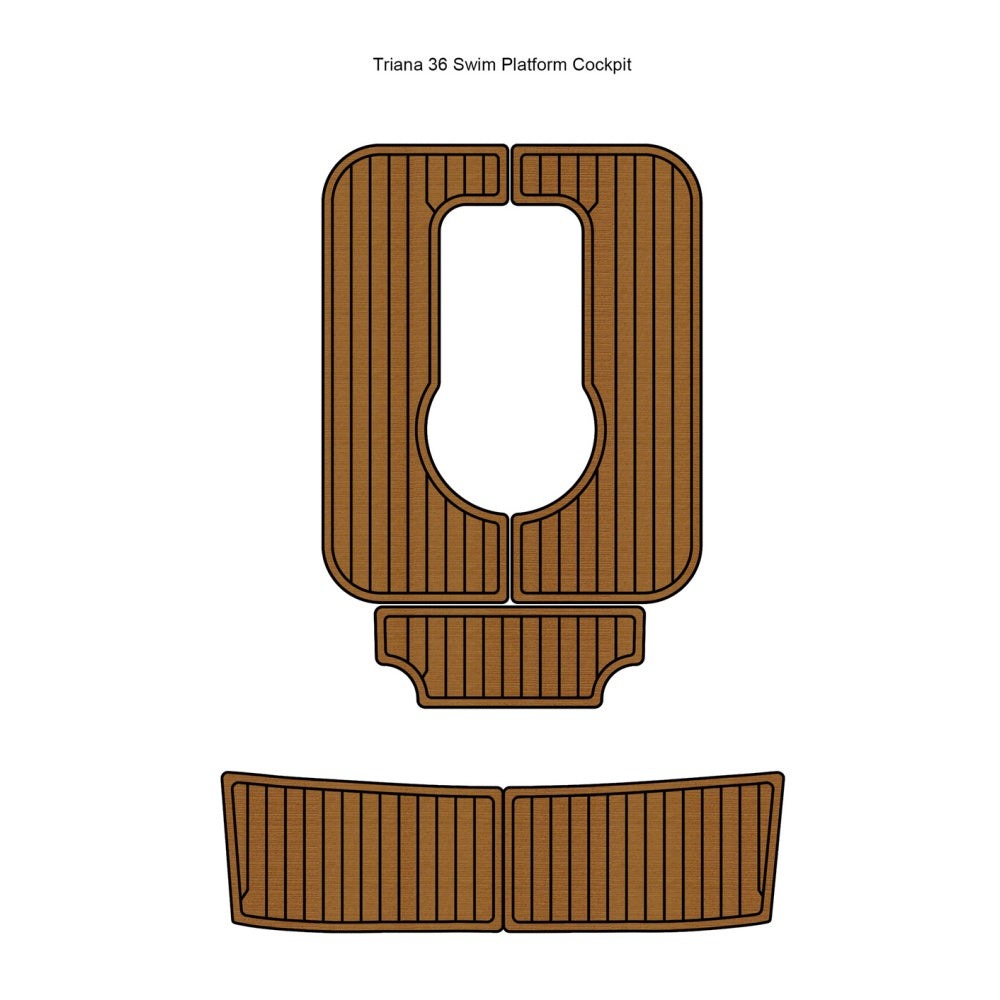 Triana 36 Swim Platform Cockpit Traction Mats Eva Foam Boat Flooring Marine Decking
