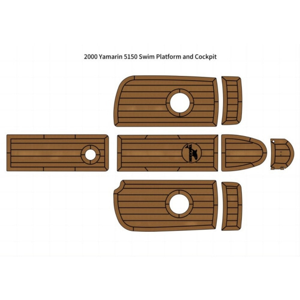 2000 Yamarin 5150 Swim Platform and Cockpit Traction Mats Eva Foam Boat Flooring Marine Decking