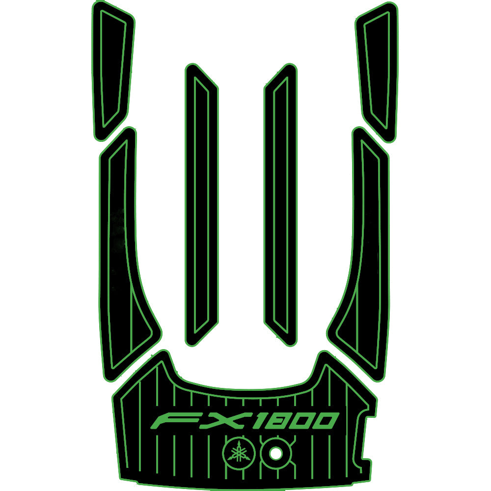 2012-2018 Yamaha FX SVHO/FX SHO EVA Foam Boat Flooring Jet Ski Traction Mats Hzchione Black Green