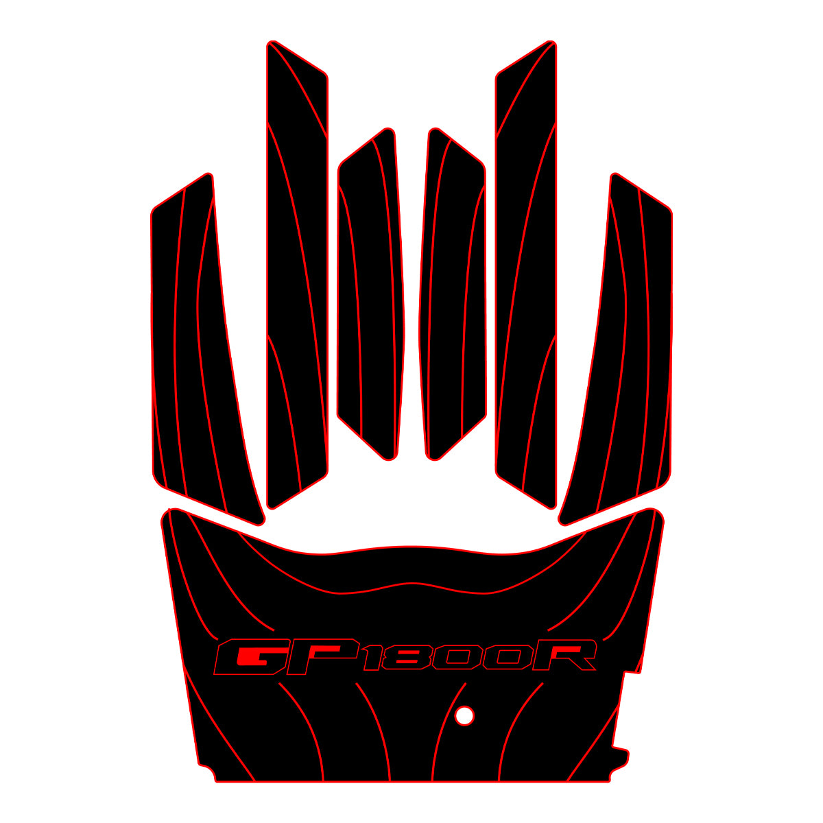 2017-2020 Yamaha GP1800 EVA Foam Boat Flooring Jet Ski Traction Mats Hzchione Black Red-GP1800R