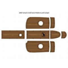 2000 Yamarin 5150 Swim Platform and Cockpit Traction Mats Eva Foam Boat Flooring Marine Decking