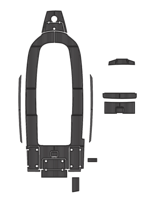 2021 Scout 330 LXF Traction Mats Eva Foam Boat Flooring Marine Decking Hzchione Dark Grey Black