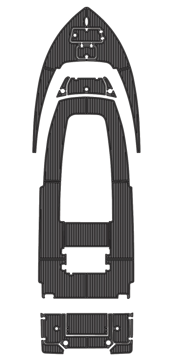 2023 Sportsman 247OE Bay Boat Traction Mats Eva Foam Boat Flooring Marine Decking Hzchione Dark Grey Black