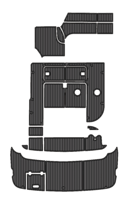 2005 Cruiser 340 Express Traction Mats Eva Foam Boat Flooring Marine Decking Hzchione Dark Grey Black