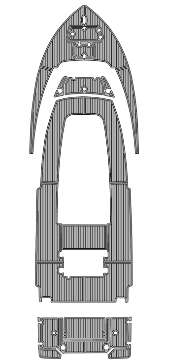 2023 Sportsman 247OE Bay Boat Traction Mats Eva Foam Boat Flooring Marine Decking Hzchione Light Grey Black