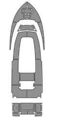 2023 Sportsman 247OE Bay Boat Traction Mats Eva Foam Boat Flooring Marine Decking Hzchione Light Grey Black
