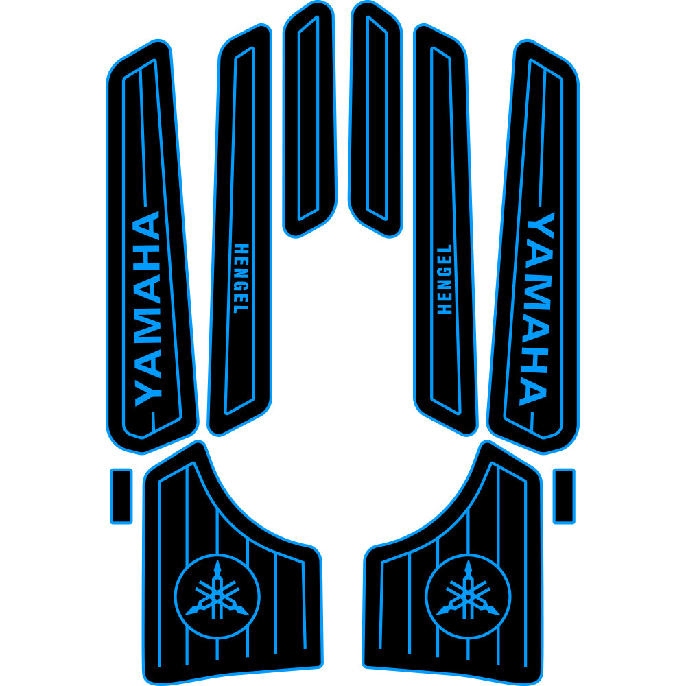 1999-2004 Yamaha XL 1200 Ltd XLT 1200 EVA Foam Boat Flooring Jet Ski Traction Mats Hzchione Black Blue-Yamaha