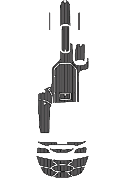 2006 Nautique SV211 Traction Mats Eva Foam Boat Flooring Marine Decking Hzchione Dark Grey Black