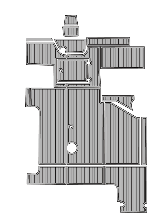 1991 Wellcraft ST Traction Mats Eva Foam Boat Flooring Marine Decking Hzchione Light Grey Black