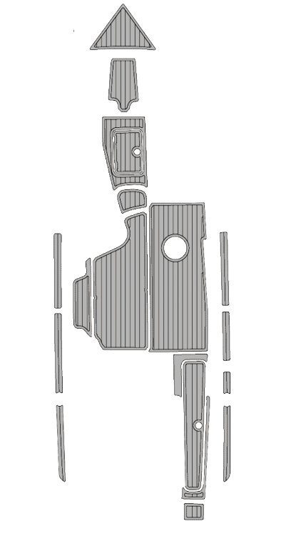 2002 Centurion Escalade Version 1 Traction Mats Eva Foam Boat Flooring Marine Decking Hzchione Light Grey Black