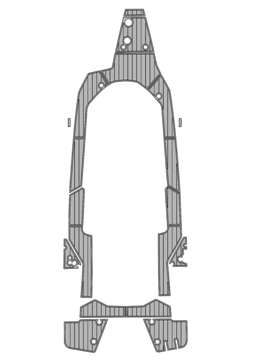 2023 Axopar 28' Aft Cabin Traction Mats Eva Foam Boat Flooring Marine Decking Hzchione Light Grey Black