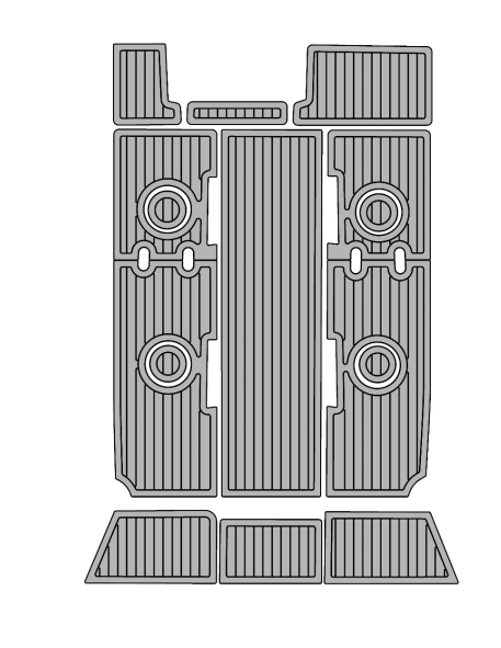 2009 Fountain 47 Traction Mats Eva Foam Boat Flooring Marine Decking Hzchione Light Grey Black