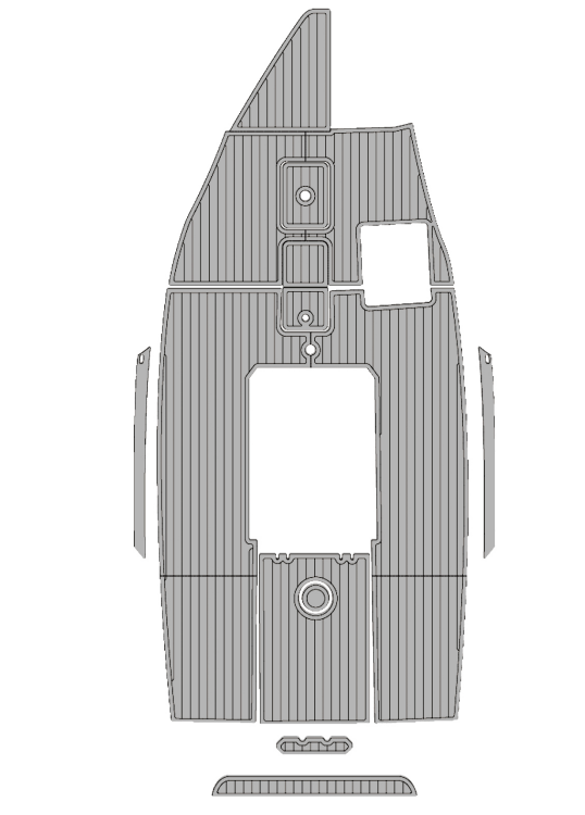 1992 Nautique SKI Traction Mats Eva Foam Boat Flooring Marine Decking Hzchione Light Grey Black