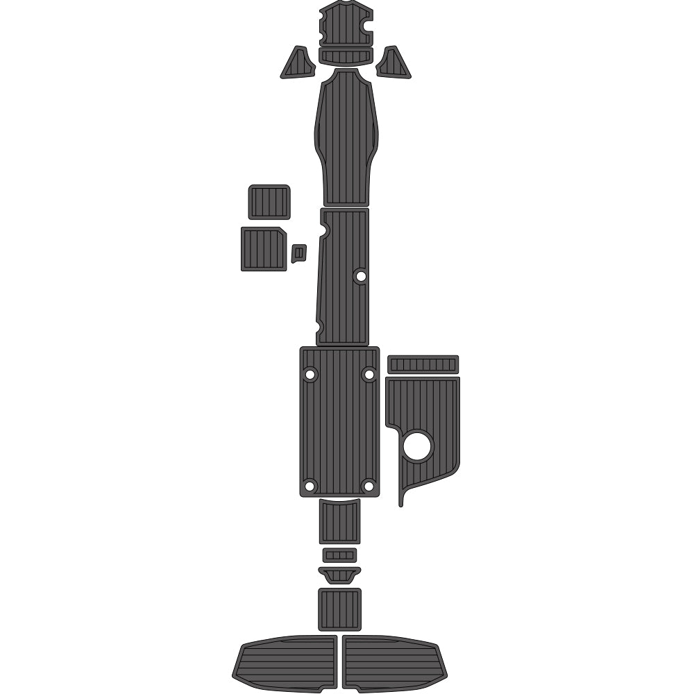 2010-2014 Yamaha 240&242 Swim Platform Cockpit Pad Boat Kit EVA Boat Flooring Foam Decking Mat Hzchione Dark Gray Black