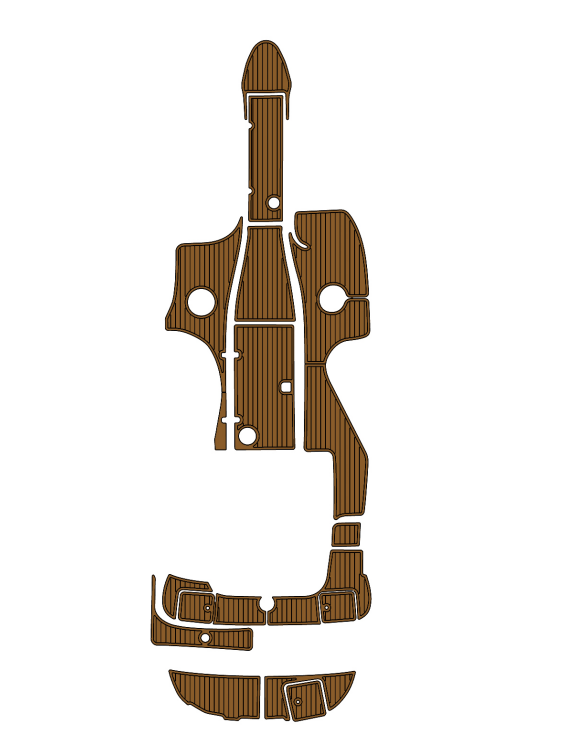 2009 Monterey 248 Traction Mats Eva Foam Boat Flooring Marine Decking Hzchione Brown Black