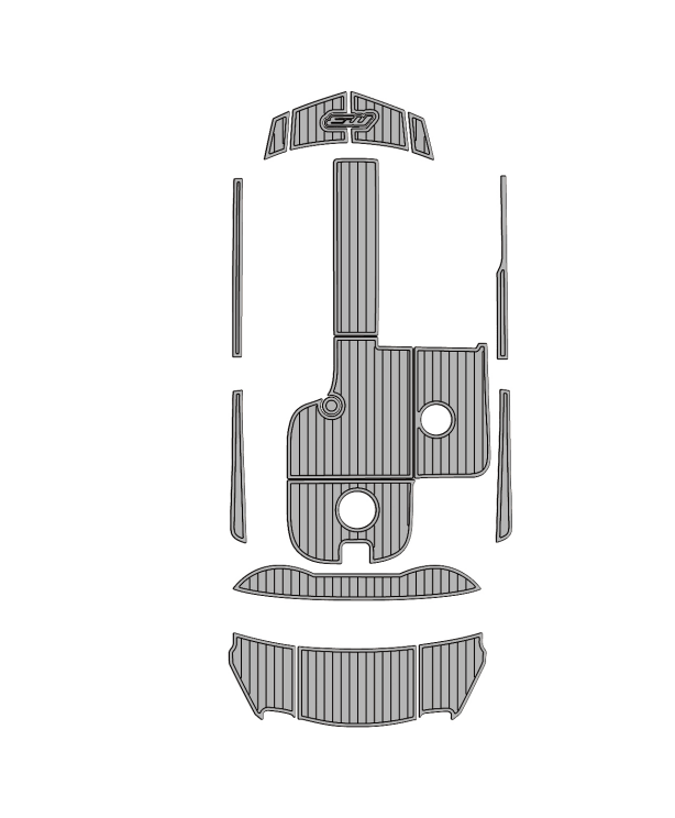 2017 MB Sports B52 21 Traction Mats Eva Foam Boat Flooring Marine Decking Hzchione Light Gray Black