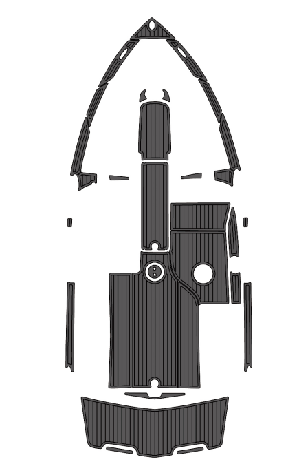 2006-2012 MasterCraft X15 Traction Mats Eva Foam Boat Flooring Marine Decking Hzchione Dark Grey Black